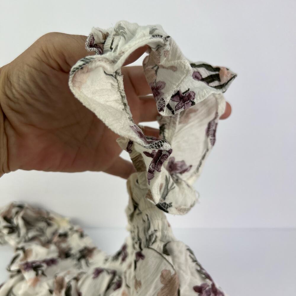 American Eagle M Ruffled Full Button White Off-Th… - image 7